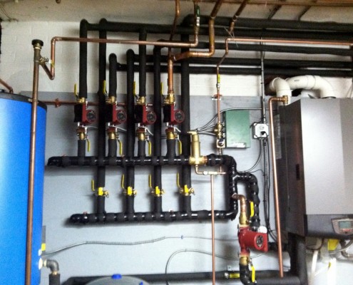 Lochinvar Knight Boiler with Mega Stor Indirect and Headers
