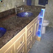 Glass Sinks With LED Lighting