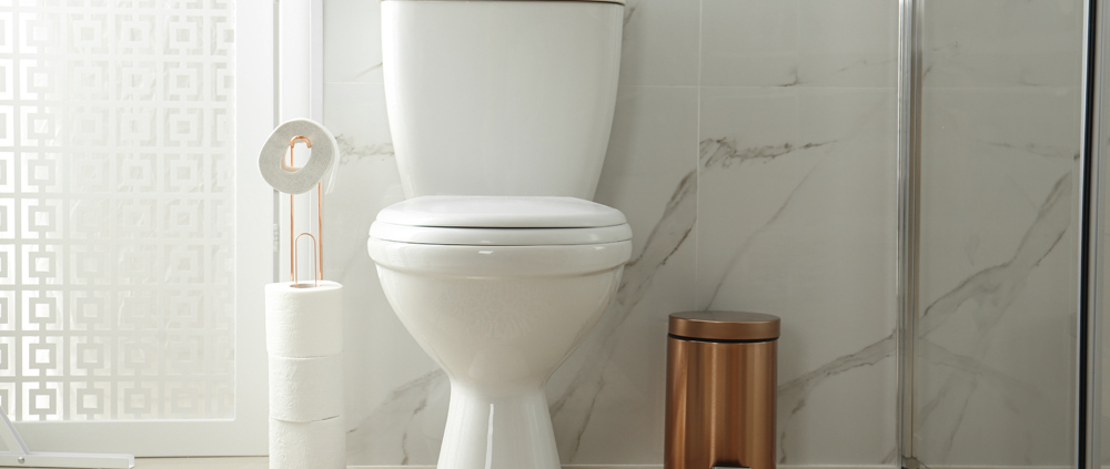 toilet in modern bathroom